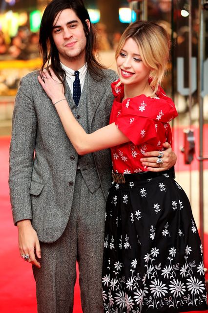Thomas Cohen and Peaches Geldof attend the UK premiere of "The Wolf Of Wall Street" at The Odeon Leicester Square on January 9, 2014 in London, England.  (Photo by Dave J Hogan/Getty Images)