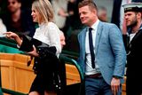 thumbnail: Brian O'Driscoll and Amy Huberman in the royal box on day Six of the Wimbledon Championships
