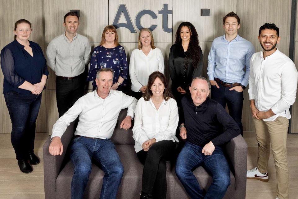 Act Venture Capital, left to right: Sarah Matthews, Andrew O'Neill, Lorraine Paton, John Flynn, Cathy McBride, Debbie Rennick, Shanice Callinan, John O'Sullivan, Conor Mills and Vaibhav Tandon