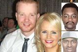 thumbnail: Police photofits of suspects (insets) in the shooting of Garda Brian Hanrahan, pictured with his wife Emma.