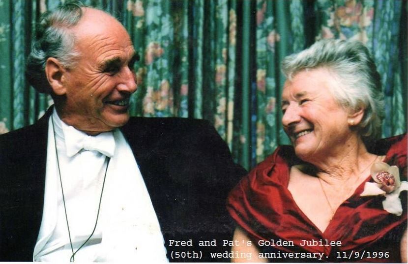 Frederick (Fred) Norman Lee pictured with his wife Pat on their Golden Jubilee