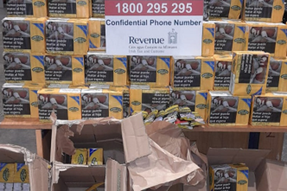 cigarette seizure ireland Louth cigarette seizure leads Revenue to €63k haul