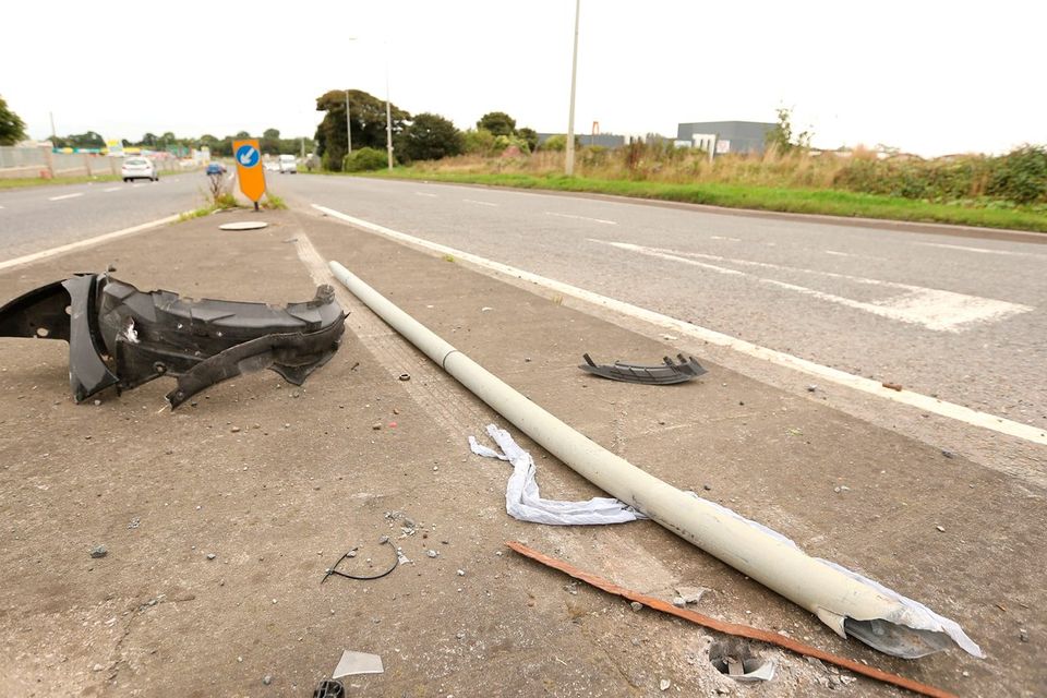 The scene on the R132 between Swords and Blakes Cross where an alleged car hijacking incident took place involving a woman in her 30's.  Picture; Gerry Mooney.