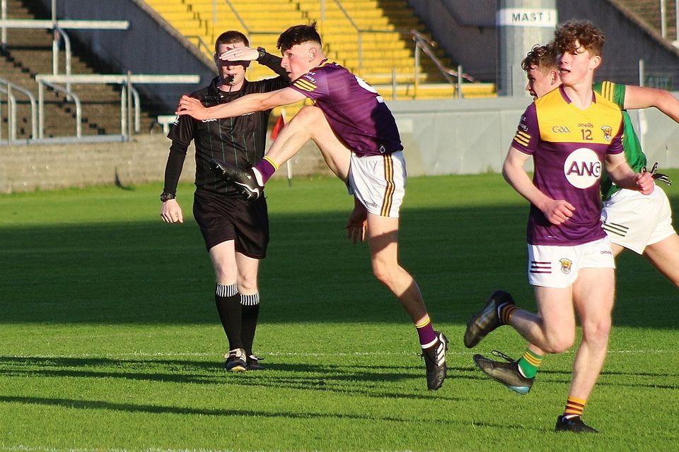 Jack Hennessy taking aim against Meath in Portlaoise on Wednesday.