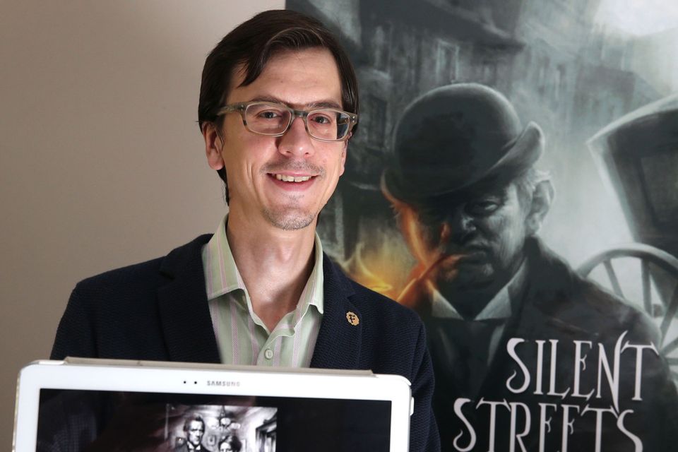 Demid Tishin, a software developer who lives and works in Maynooth.  He's written a detective game called Silent Streets. Photo: Damien Eagers