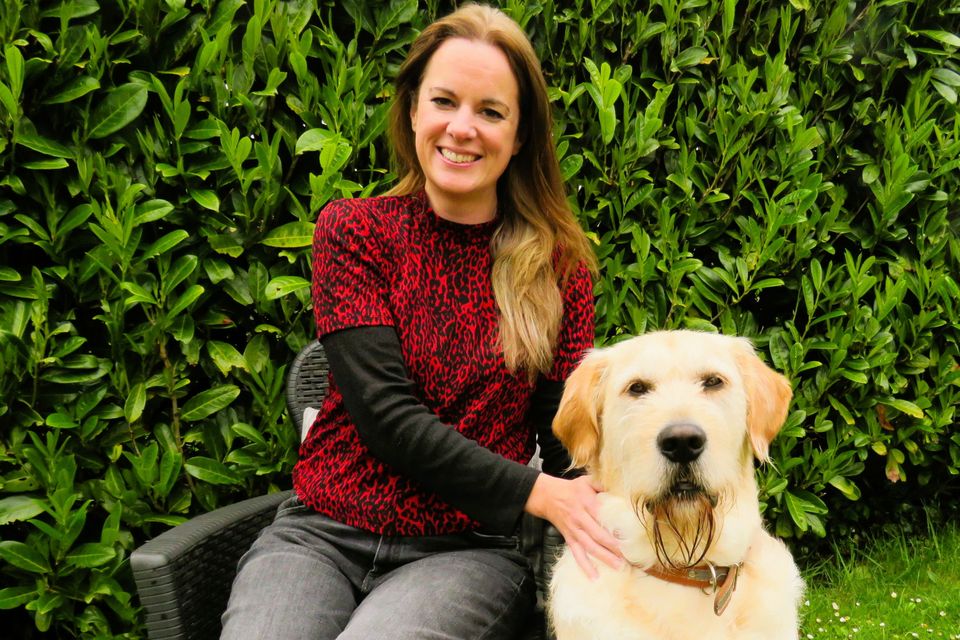Rachel Drury with her dog, Jack.