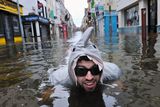 thumbnail: Sean McKeon pictured during severe flooding Oliver Plunkett street, Cork city. Picture: Daragh McSweeney/Provision