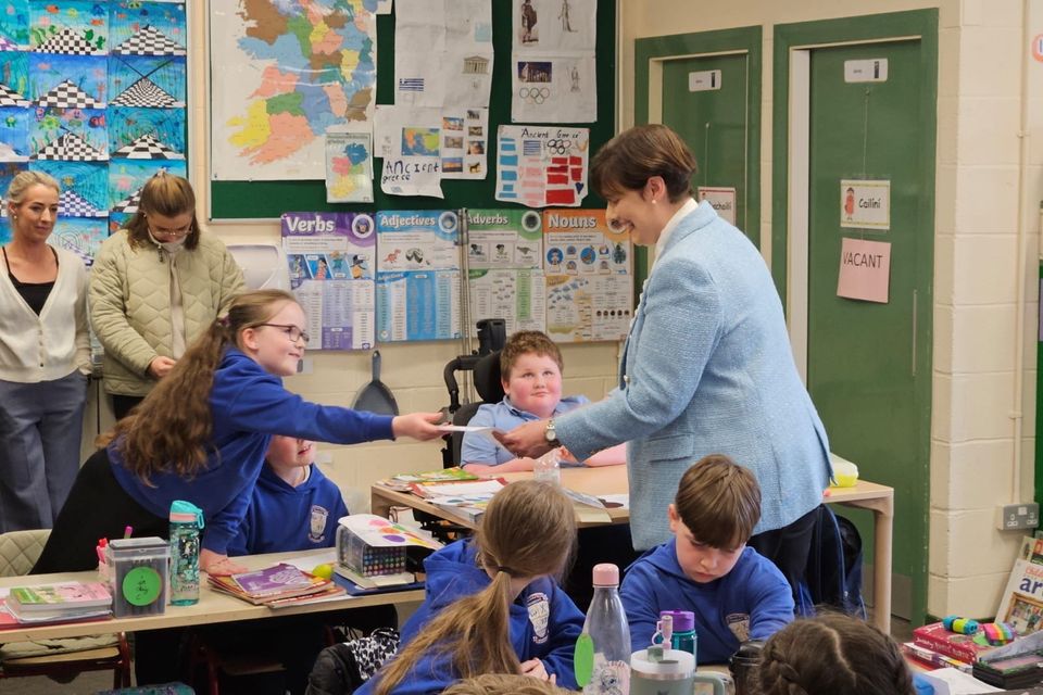 Education Minister, Norma Foley visited Gorey Central School on Thursday, May 2.