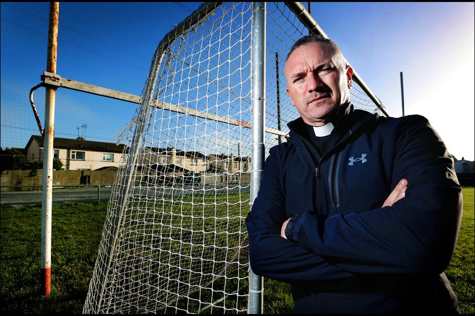 Fr Derek Ryan from Holy Family Church in Ballsgrove, Drogheda, who is a ref. Photo: Steve Humphreys