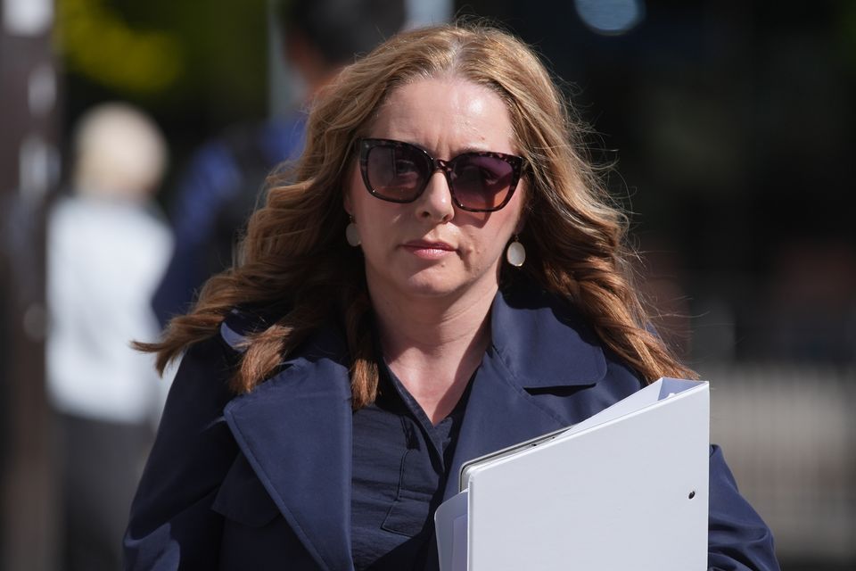 Journalist Jennifer O’Leary arrives at the High Court in Dublin, where former Sinn Fein president Gerry Adams is bringing a legal action against the BBC (Brian Lawless/PA)