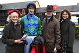 thumbnail: Three generation of the Mullins family (l-r) Maureen Mullins, Patrick Mullins, trainer Willie Mullins and Jackie Mullins at Punchestown Racecourse. Photo: Sportsfile