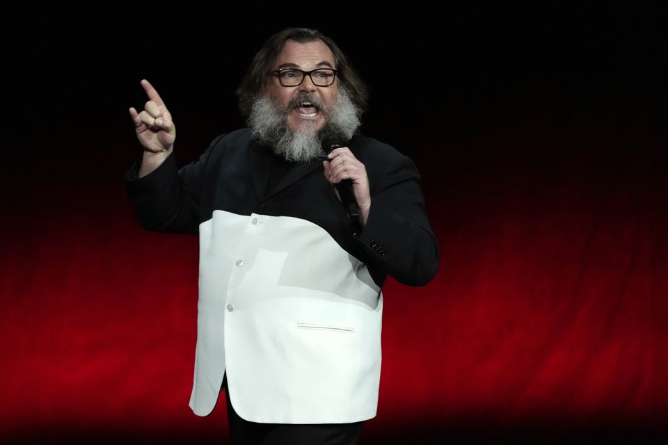 Jack Black teases Kung 4 Panda with dramatic reading at CinemaCon 2023 (Chris Pizzello/AP)
