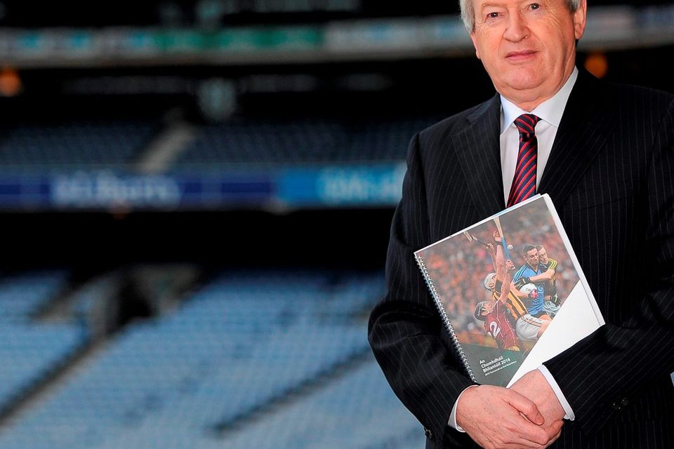Paraic Duffy at Croke Park yestersday after releasing his annual report. Picture credit: Seb Daly / Sportsfile
