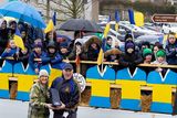 thumbnail: St Patricks day parade New Ross. Yvonne O’Connor apresents a trophy for Best Float to Geraldine O’Hanrahan’s GAA. Photo; Mary Browne