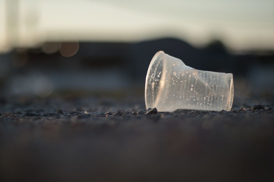 Thrown away plastic cup on the ground. Photo: Ivan Radic
