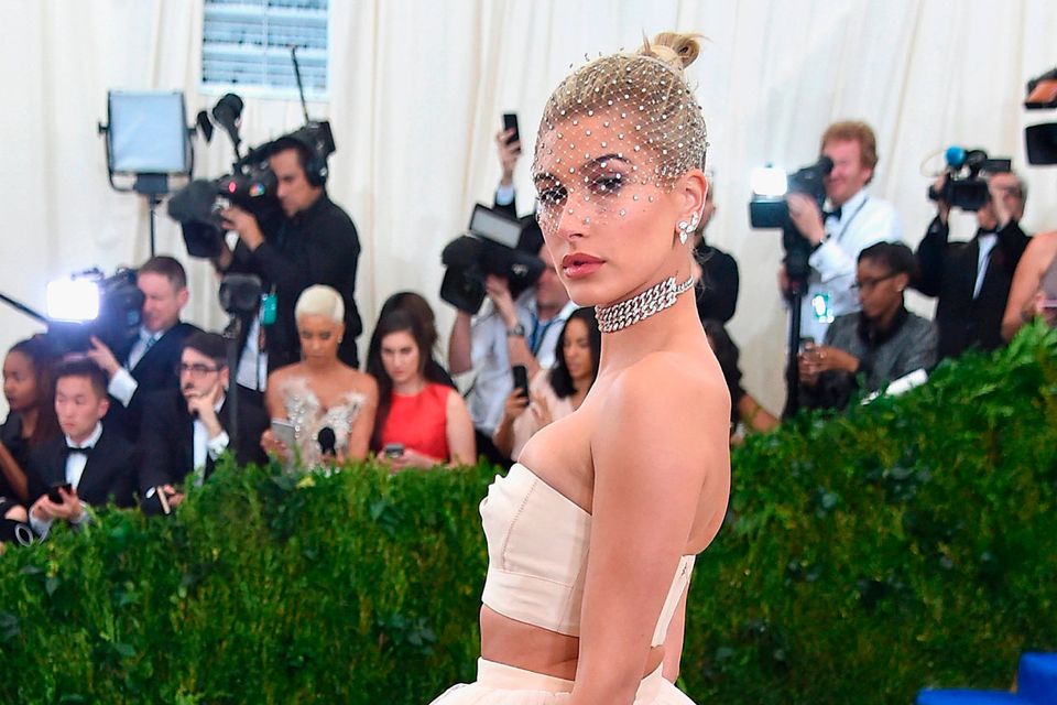 Hailey baldwin met outlet gala dress 2019