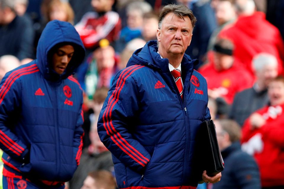 Manchester United manager Louis van Gaal knows only a win will suffice tonight. Photo: Reuters