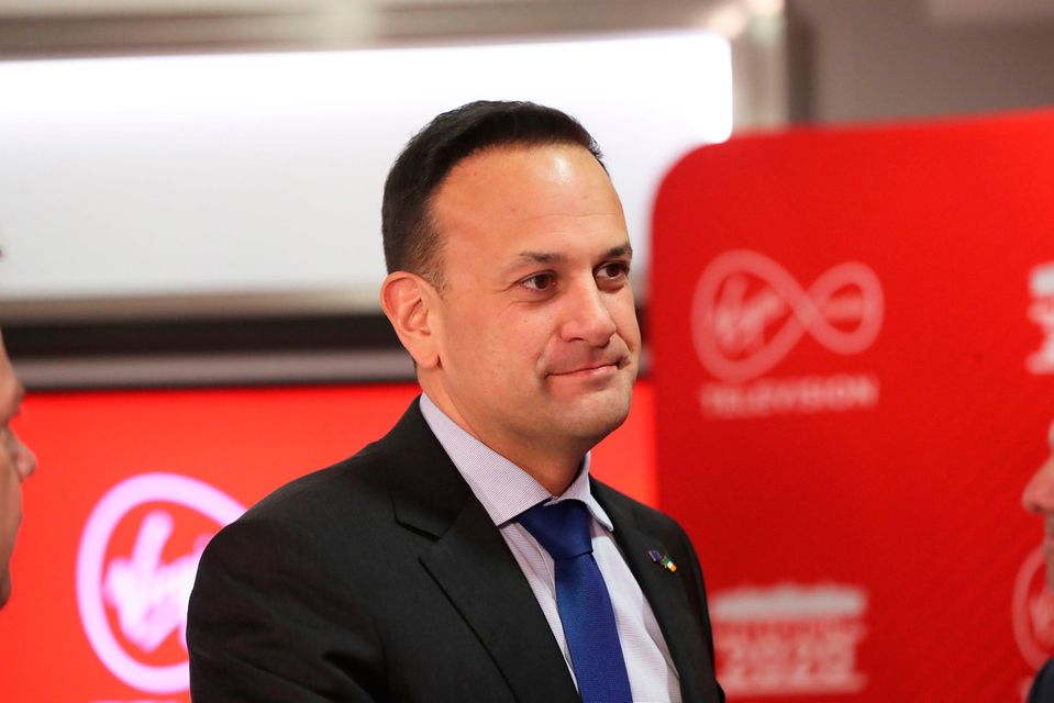 Fine Gael leader, Taoiseach Leo Varadkar, during a seven way leaders General Election debate at the Virgin Media Studios in Dublin, Ireland. PA Photo. Picture date: Thursday January 30, 2020. Photo credit should read: Niall Carson/PA Wire