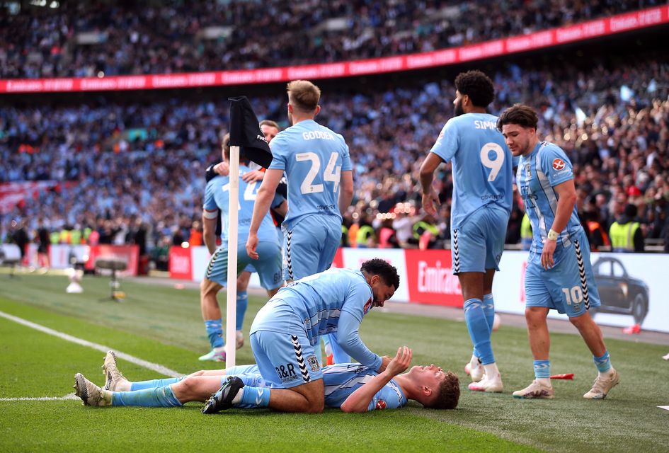 Victor Torp thought he had won it for Coventry (Nigel French/PA)