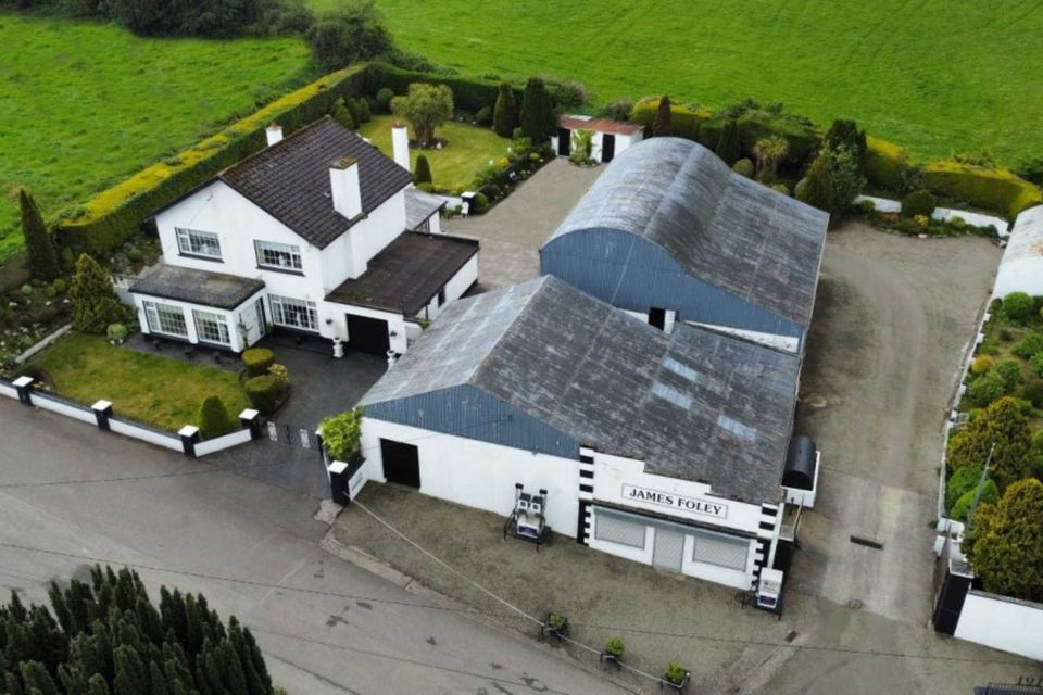 Overhead shot of the property.