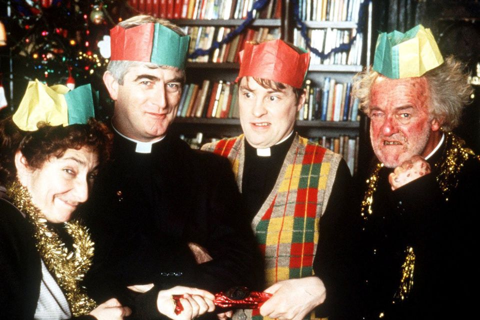 Father Ted stars Pauline McLynn, Dermot Morgan Ardal O’Hanlon and Frank Kelly