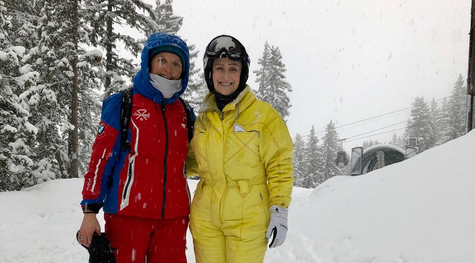 Gemma on the slopes with Carole