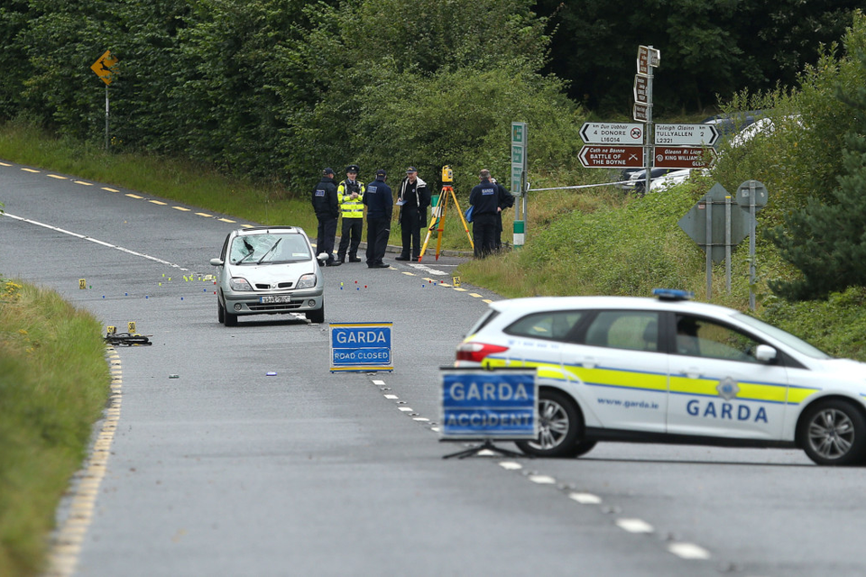 The scene after the fatal accident on the Drogheda-Slane road Picture: Damien Eagers