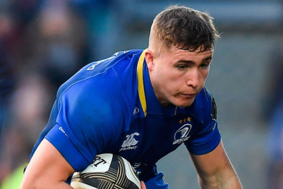 POCKET ROCKET: Leinster’s James Lowe says you never know what you’re going to get from Jordan Larmour (pictured)