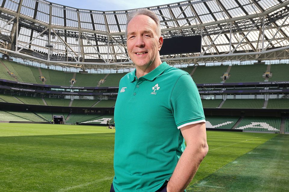 IRFU chief executive Kevin Potts at the Aviva. Photo: Frank McGrath