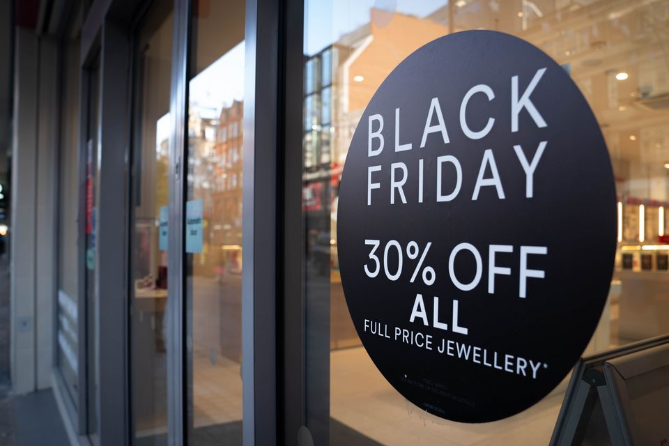 Stock image: Retailers promoting Black Friday deals (James Manning/PA)