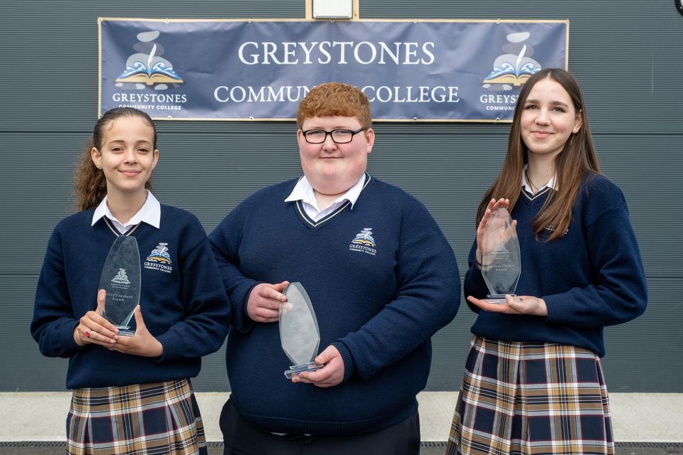 Student Choice award winners: Laila Boufarsee, Evan Darcy and Dasha Minaeiva.