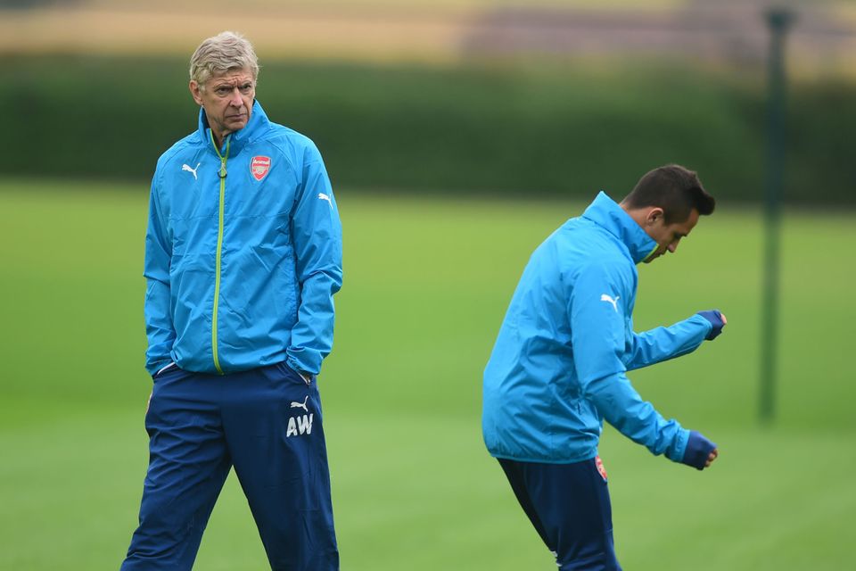 Arsene Wenger, pictured left, is ready to recall a fit-again Alexis Sanchez, right