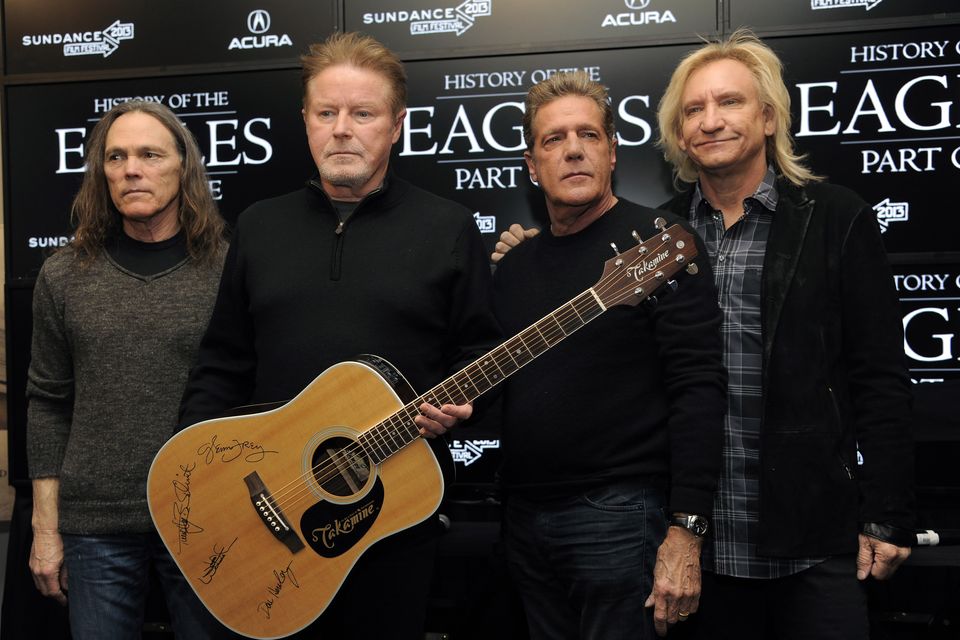Members of The Eagles, from left, Timothy B Schmit, Don Henley, Glenn Frey and Joe Walsh, pictured in 2013 (Photo by Chris Pizzello/Invision/AP, File)
