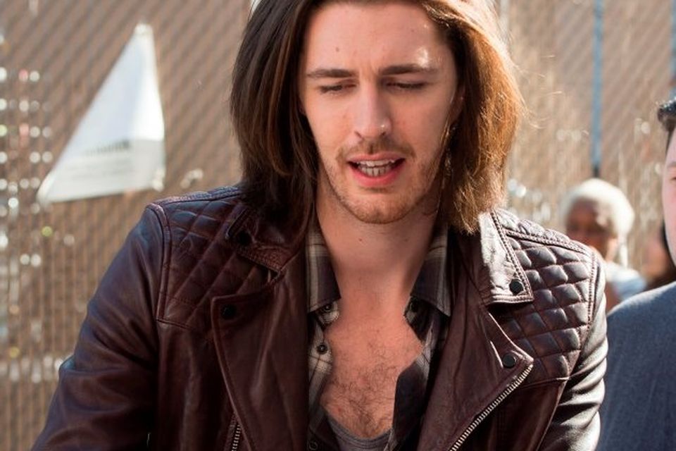 Hozier shows off his newly straightened hair