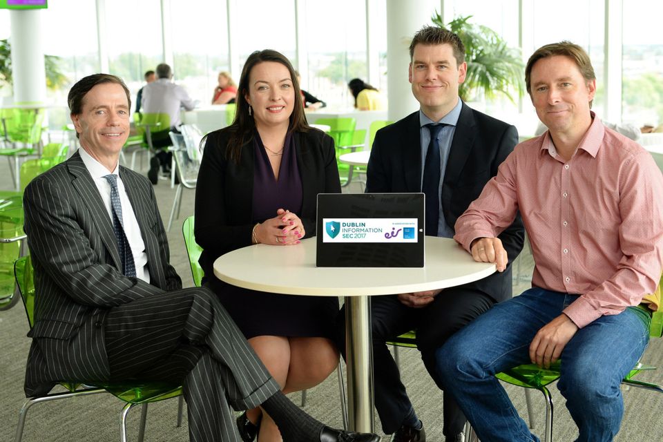 Bill Archer, managing director of Eir Business; Cliona Carroll, sponsorship and events manager, INM; Paul Kavanagh, country manager Cisco Ireland; and Adrian Weckler, technology editor, INM