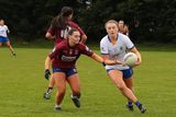 thumbnail: Wicklow's Ella Parke is challenged by Westmeath's Melek Fagan. 