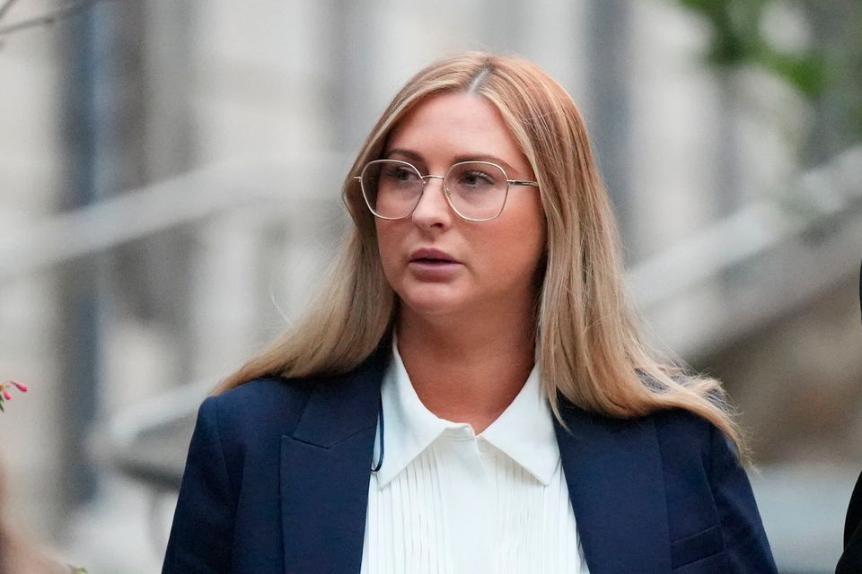 Nikita Hand outside court during the civil case she took against Conor McGregor last November. Photo: PA