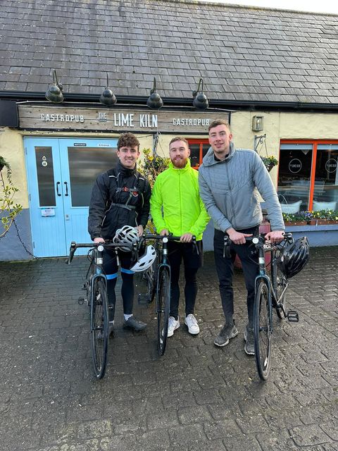 James, Brian and Daire are training six days a week for the 2,000km charity cycle