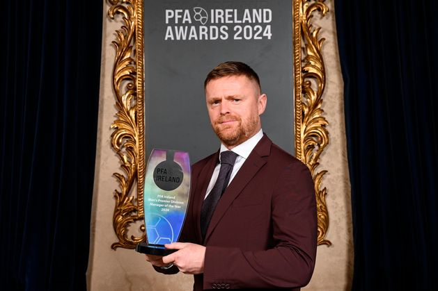 Damien Duff dedicates award to wife Elaine: ‘I’ve probably spent more time giving love and affection and care to Paddy, Sean and Mark’