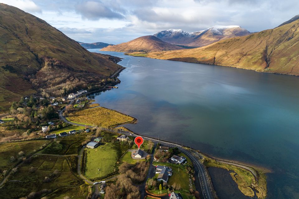 Killary View Cottage overlooks the deep glacier-scraped valley of Killary Harbour fjord