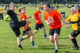 thumbnail: Sunday 14 September 2014. Phoenix Park: Sport Against Racism Ireland (SARI) organised a Sari All-Stars v Love/Hate cast football match. Fran causes more trouble in the box.