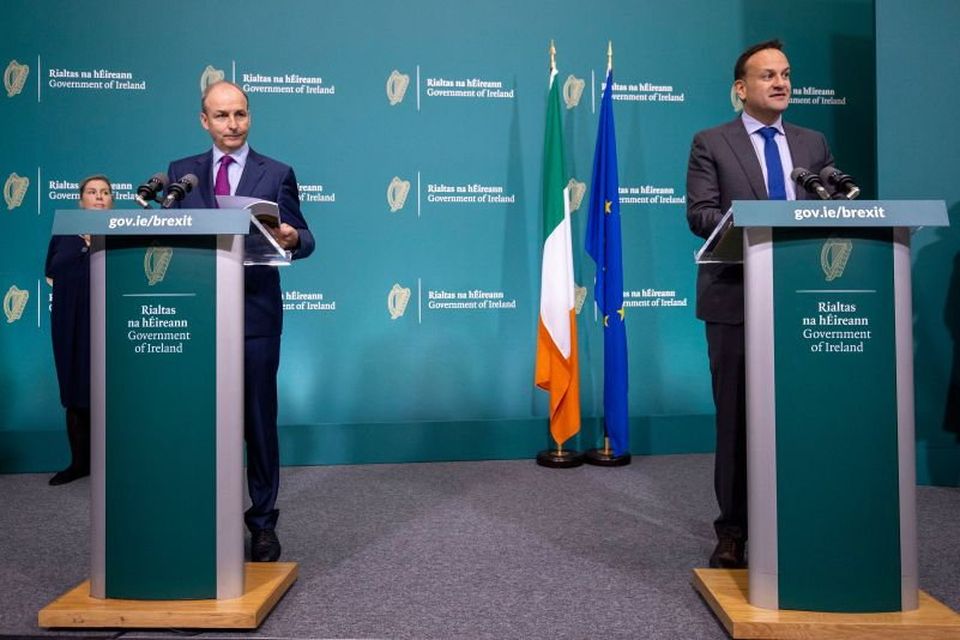 Taoiseach Micheál Martin and Tánaiste Leo Varadkar. Photo: Julien Behal