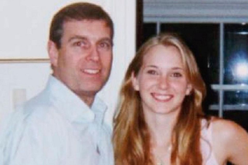 Prince Andrew with the then 17-year-old Virginia Giuffre who accused him of sexually assaulting her