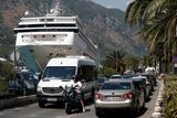 thumbnail: A traffic jam in front of a cruise ship docked in Kotor, Montenegro. REUTERS/Stevo Vasiljevic