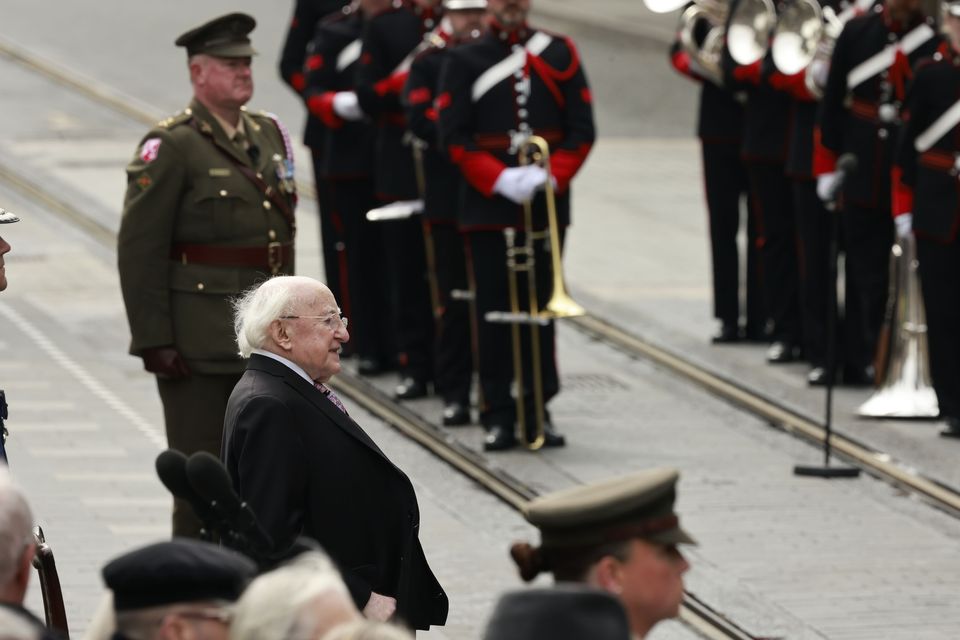 20/4/25 President Michael D Higgins at the 1916 Easter Rising Commemoration at the GPO in Dublin.Picture: Arthur Carron/Collins