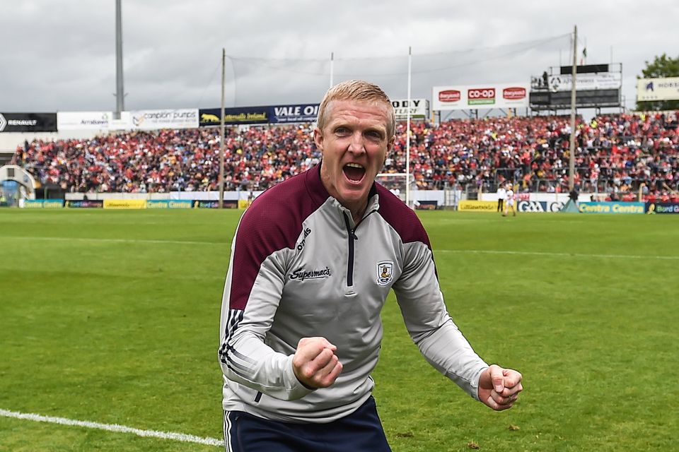 Galway manager Henry Shefflin celebrates after beating Cork. Photo by Daire Brennan/Sportsfile