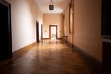 thumbnail: A corridor which leads to the convent's refectory or dining room.