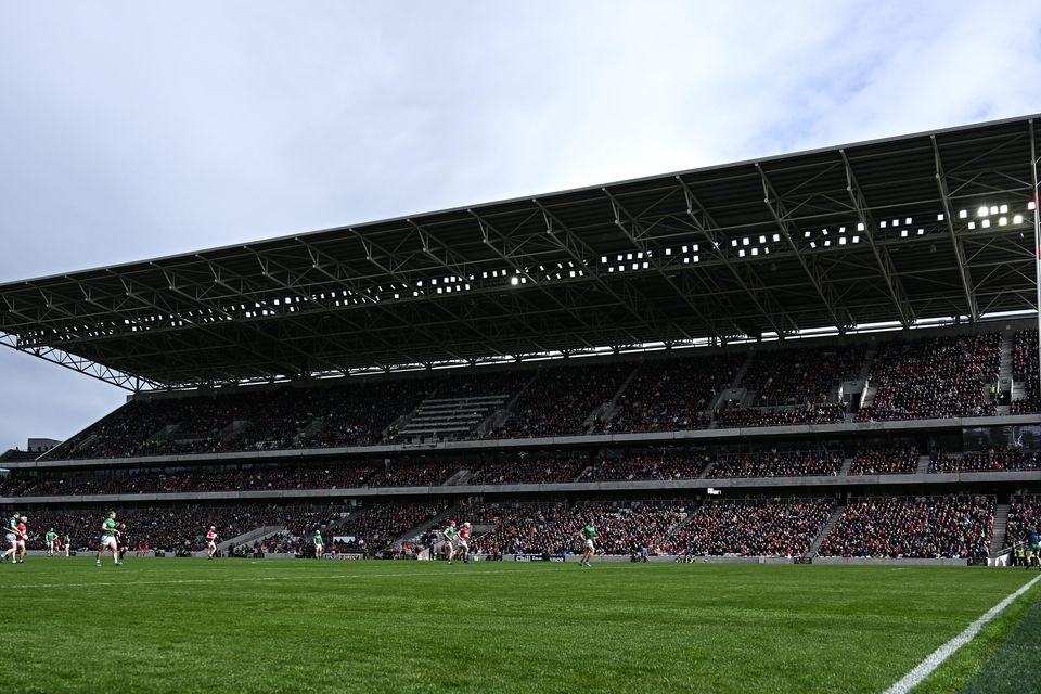 Общий вид стадиона Паирк Уи Чаойм в Корке.  Фото Рэя Макмануса/SportsFile