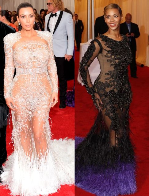 Kim Kardashian has been accused of copying Beyonce's Met Gala look