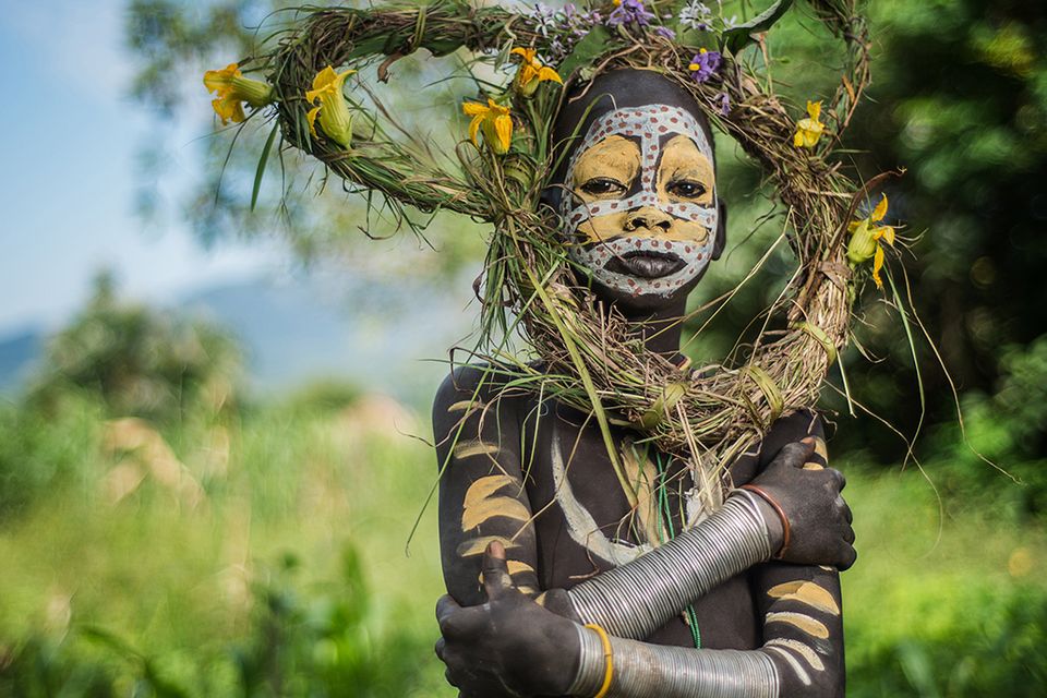 A young Suri tribe boy in Regia Village, Kibish, South Ethiopia. Sergio Carbajo's image merited a special mention in the 'Tribes' section of the TPOTY 2014 Awards. Photo: Sergio Carbajo/TPOTY 2014